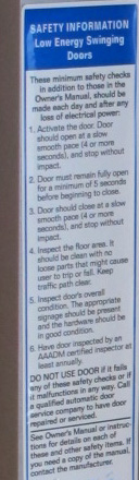 door safety information